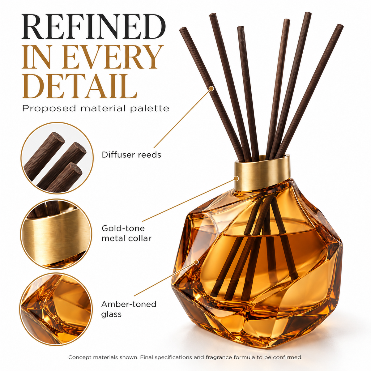 Amber Facet Reed Diffuser