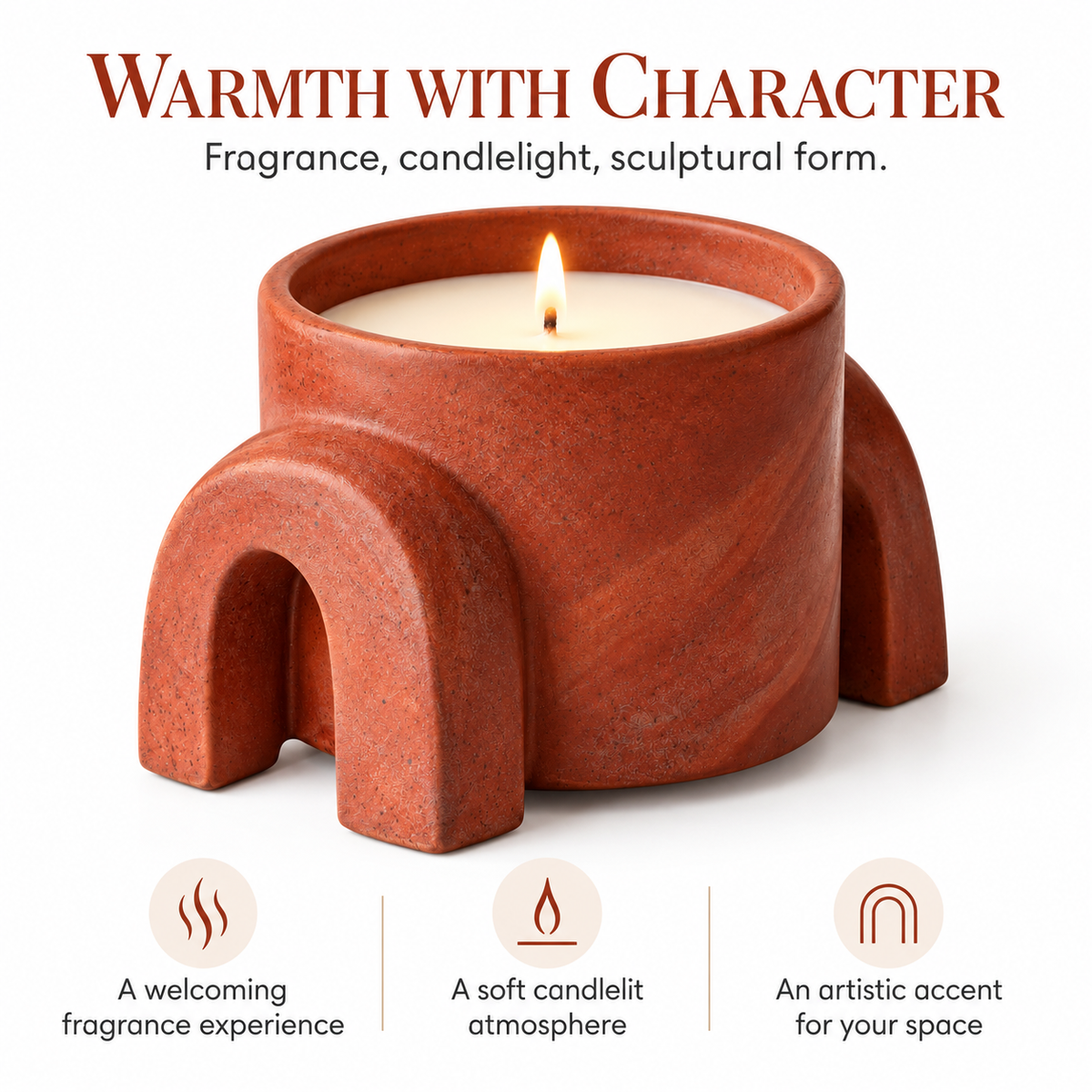 Arch Sculptural Ceramic Candle