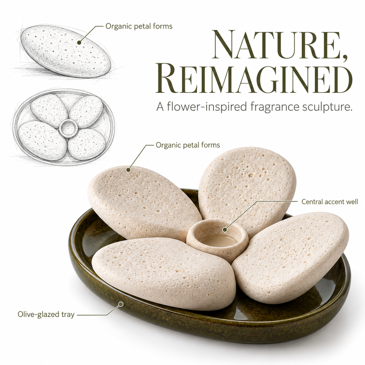 Flower Ceramic Oil Diffuser