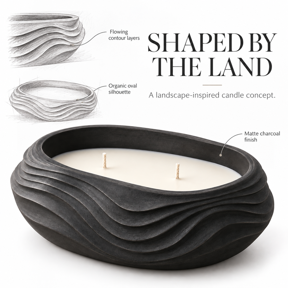 Contour Sculptural Candle