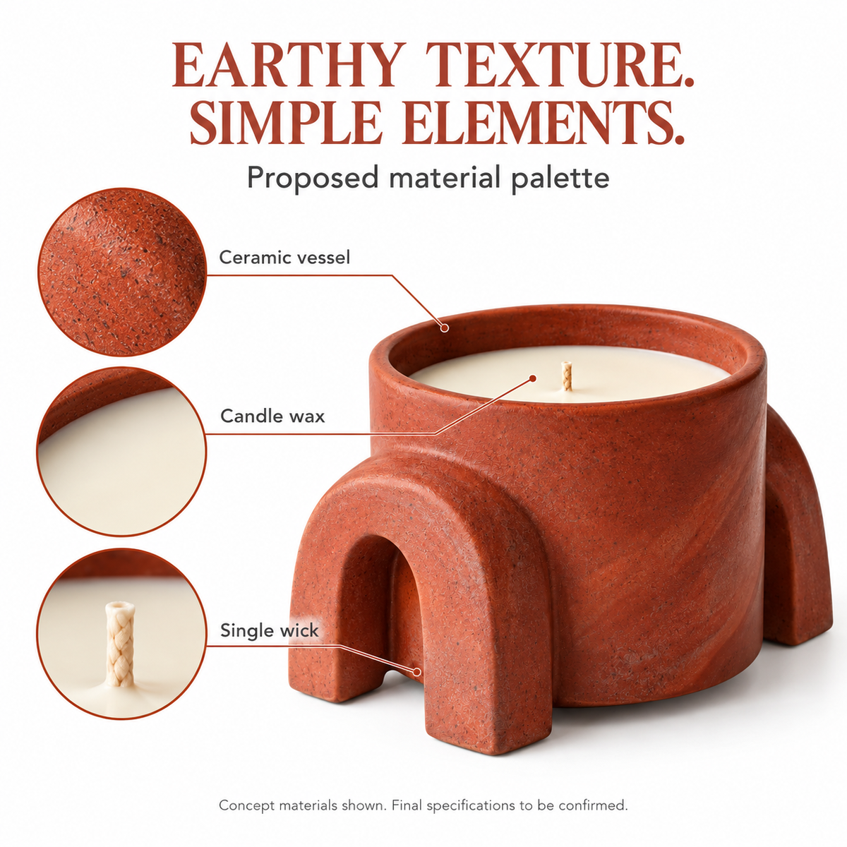 Arch Sculptural Ceramic Candle